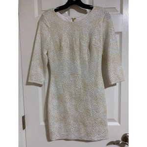 White and gold stretchy dress, NEW!